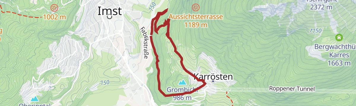 Route map: Fabriksteig